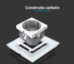 Priza simpla Livolo cu rama din sticla, negru, VL-C7C1EU-12 - imagine 4