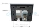 Priza simpla TV Livolo cu rama din sticla, alb, VL-C791V-11 - imagine 4
