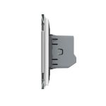 Intrerupatorul Dublu cu Touch LIVOLO cu Rama Din Sticla, Protocol Zigbee, Alb, , VL-FC2Z-2WP-11 - imagine 3