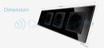Intrerupator simplu + Priza tripla LIVOLO cu touch din sticla, negru, VL-C701/C7-C3EU-12 - imagine 3