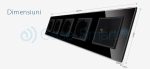 Priza cvintupla + priza TV Internet Livolo cu rama din sticla, negru, VL-C7C5EU/VC-12 - imagine 3
