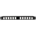 Patch Panel ecranat 24 porturi blank keystone inclinate 1U - TRENDnet TC-KP24SA