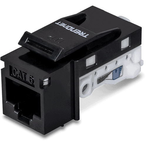 Mufa RJ-45 UTP Cat.6 tool-less, neagra - TRENDnet TC-K25C6BK