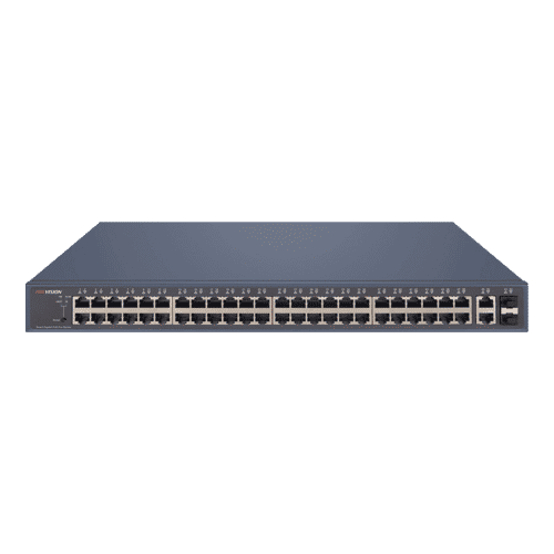 Switch 48 porturi Gigabit PoE, 2 porturi Gigabit RJ45, 2 x SFP, SMART Management - HIKVISION DS-3E1552P-SI