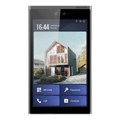Videointerfon TCP/IP, 10.1' touch screen, recunoastere faciala, IK07 - HIKVISION DS-KD9633-E6