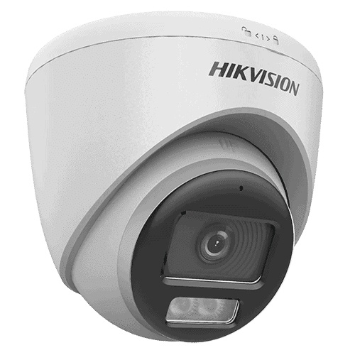 ColorVu, Dual Light - Camera analog 2MP, lentila 2.8mm, IR 40m, WL 40m, TVI/AHD/CVI/CVBS, Mic., IP67 - HIKVISION DS-2CE72DF0T-LFS-2.8mm