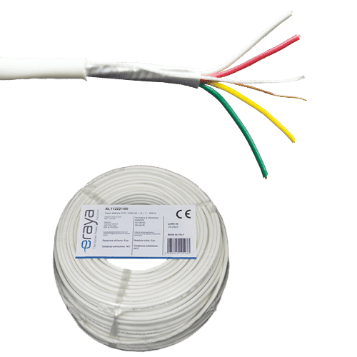 Cablu de alarma 4 fire ecranate, cupru integral, 100m – eRaya AL10422-100