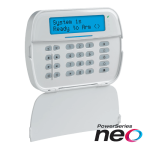 Tastatura LCD alfanumerica, cablata, 128 zone, cititor proximitate, SERIA NEO - DSC HS2LCDPEE3