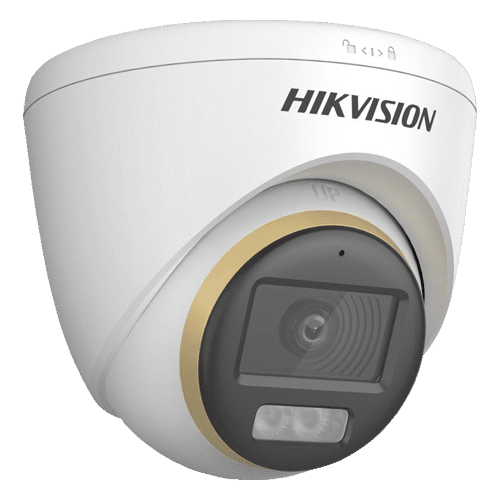 ColorVu, Dual Light - Camera analog 2MP, lentila 2.8mm, IR 40m, WL 40m, TVI/AHD/CVI/CVBS, Mic. - HIKVISION DS-2CE72DF3T-LFS-2.8mm