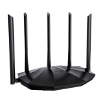 Router Wi-Fi 6, DualBand 2.4Ghz/5GHz, 300+1201Mbps, 5x6dBi, 4 porturi Gigabit - TENDA TND-RX2-PRO