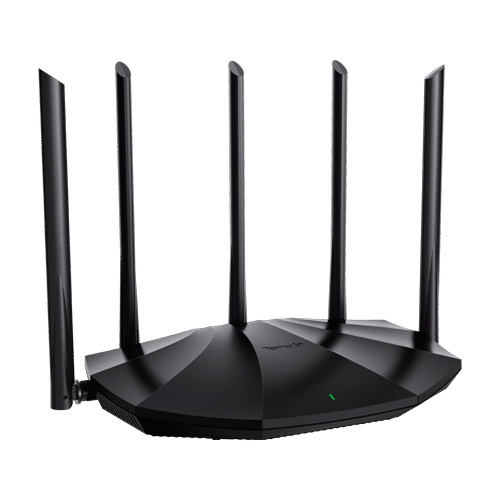 Router Wi-Fi 6, DualBand 2.4Ghz/5GHz, 300+1201Mbps, 5x6dBi, 4 porturi Gigabit – TENDA TND-RX2-PRO