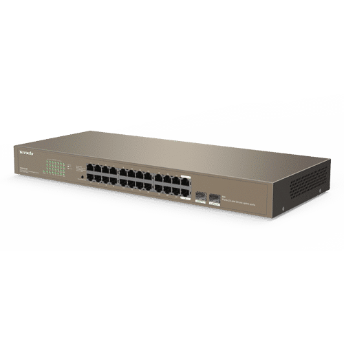 Switch 24 porturi Gigabit, 2 porturi SFP Gigabit - TENDA TND-TEG1024F
