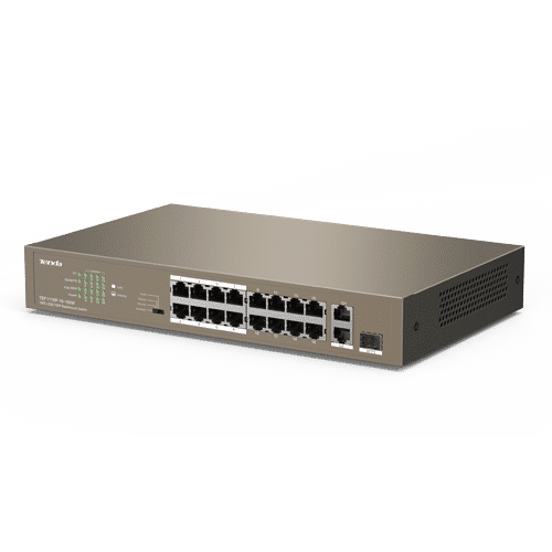 Switch 16 porturi PoE 10/100 Mbps, 2 port RJ45 Gigabit, 1 port SFP Gigabit – TENDA TND-TEF1118P-16-150W-V30