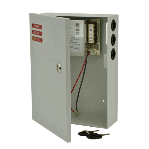 Sursa de alimentare 12V, 5A, back-up in cabinet metalic SDC-12-5B