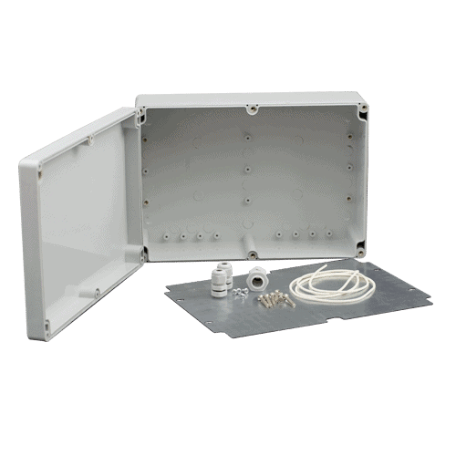 Doza exterior cu contraplaca metalica pentru montaj echipamente AWO604