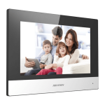 KIT videointerfon Smart pentru o familie, TCP/IP RJ45 + Wi-Fi 2.4Ghz, Card, Tag, monitor 7 inch negru, - HIKVISION DS-KIS603-P(B) - imagine 3