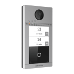 KIT videointerfon Smart pentru doua familii, Rj45 + Wi-Fi 2.4Ghz, Switch PoE, Card, Tag, monitor 7 inch negru, - HIKVISION DS-KIS604-2-B - imagine 3