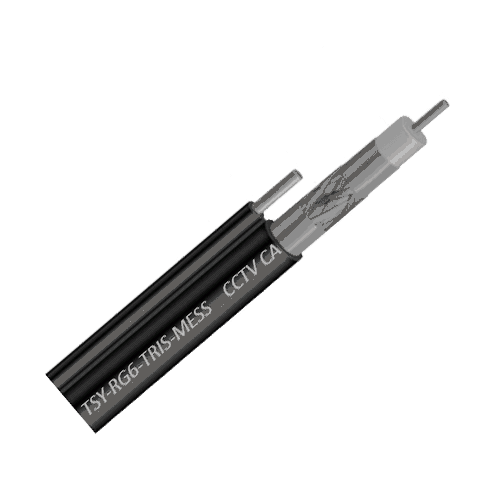 Cablu Coaxial RG6 TRISHIELD autoportant, 305m, negru TSY-RG6-TRIS-MESS