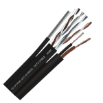 Cablu FTP autoportant cu alimentare 2x1.5, cat 5E, CUPRU 100%, 305m, negru TSY-FTP5E+2x1.50-MESS - imagine 2