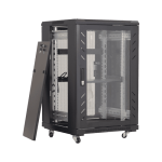 Rack perete 18U 19' 600x450, capacitate incarcare 80 Kg, negru - ASYTECH Networking ASY-18U-6045W - imagine 3