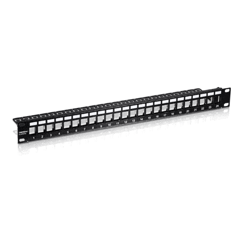 Patch Panel ecranat 24 porturi blank keystone 1U – TRENDnet TC-KP24S