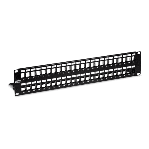 Patch Panel ecranat 48 porturi blank keystone 2U – TRENDnet TC-KP48S