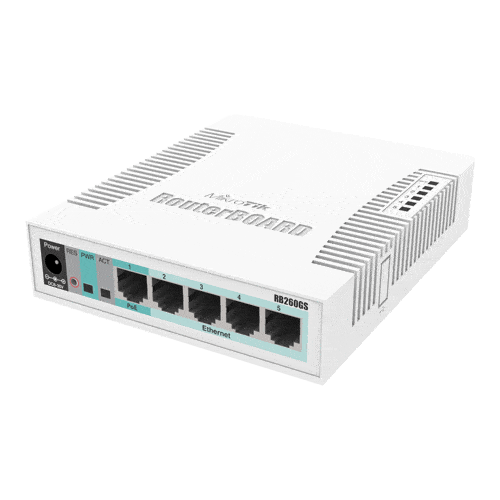 Smart Switch, 5 x Gigabit, 1 x SFP – Mikrotik CSS106-5G-1S