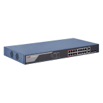 Switch 16 porturi PoE 100Mbps, 2 port uplink Gigabit, SMART Management - HIKVISION DS-3E1318P-EI - imagine 3