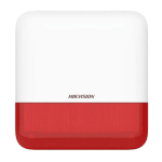 Sirena wireless AX PRO de exterior cu flash, led Rosu, 868Mhz - HIKVISION DS-PS1-E-WE-R