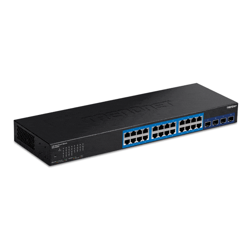 Switch Web Smart Managemet 24 porturi Gigabit, 4 porturi SFP+ 10G – TRENDnet TEG-30284