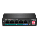 Switch 4 porturi Gigabit Long Range 200m PoE+, 1 port Gigabit - TRENDnet TPE-LG50 - imagine 2