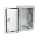 Cutie distributie IP65 din ABS gri, usa transparenta, placa metalica, 200x300x130 mm PP3011 - imagine 3