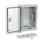 Cutie distributie IP65 din ABS gri, usa transparenta, placa metalica, 200x300x130 mm PP3011 - imagine 4