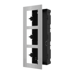 Rama montaj ingropat din otel inoxidabil, 3 module, pentru Interfon modular - HIKVISION DS-KD-ACF3-S - imagine 3
