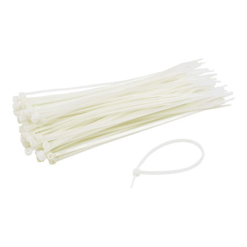 Coliere de plastic 150×2.5 mm, ALB, 100 buc TCP-150-2.5-W