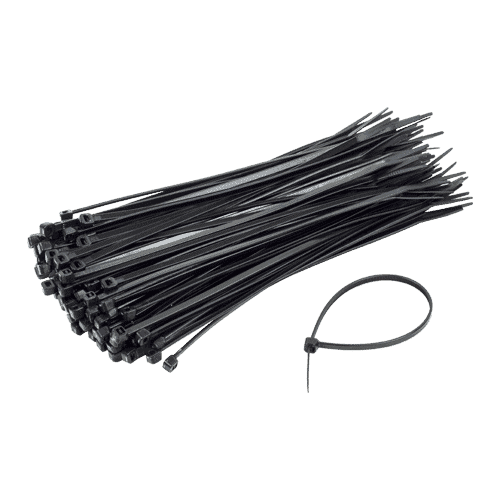 Coliere de plastic 250x3.6 mm, NEGRU, 100 buc TCP-250-3.6-B