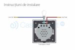 Intrerupator LIVOLO cu touch din sticla cu 5 intrerupatoare simple, alb, BB-C7-5C1-11 - imagine 4