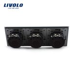 Intrerupator dublu+dublu+dublu cu touch Livolo din sticla, negru, VL-C702/C702/C702-12 - imagine 4