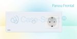 Intrerupator LIVOLO simplu+simplu cu touch si priza din sticla, alb, VL-C701/C701/C7-C1EU-11 - imagine 3