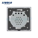 Intrerupator LIVOLO cu touch din sticla cu 5 intrerupatoare simple, alb, BB-C7-5C1-11 - imagine 3