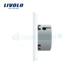 Intrerupator LIVOLO cu touch din sticla cu 5 intrerupatoare simple, alb, BB-C7-5C1-11 - imagine 2