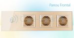 Intrerupator simplu + Priza tripla LIVOLO cu touch din sticla, auriu, VL-C701/C7-C3EU-13 - imagine 2