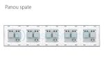 Priza cvintupla Livolo cu rama din sticla, alb, VL-C7-C5EU-11 - imagine 3