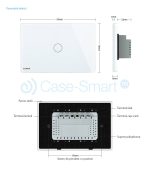 Intrerupator cu variator wireless cu touch Livolo din sticla - standard italian, alb, VL-C901DR-81 - imagine 3