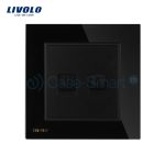 Priza dubla Telefon + Priza internet Livolo cu rama din sticla, negru, VL-C791TC-12 - imagine 2