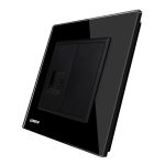 Priza internet Livolo cu rama din sticla, negru, VL-C791C-12