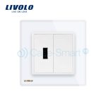 Priza USB Livolo cu rama din sticla, alb, VL-C791USB-11 - imagine 2