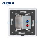 Priza USB Livolo cu rama din sticla, alb, VL-C791USB-11 - imagine 4
