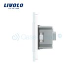 Priza tripla Livolo cu rama din sticla, alb, VL-C7C3EU-11 - imagine 4