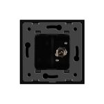 Priza simpla TV Livolo cu rama din sticla, negru, VL-C791V-12 - imagine 4